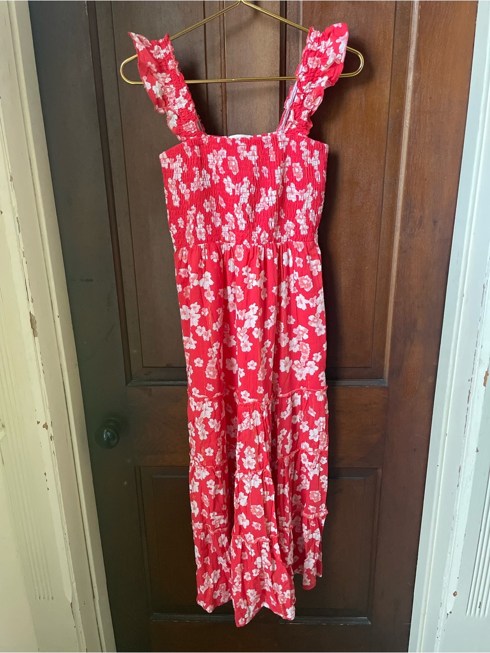 Ultra Flirt women's medium red floral midi dress
